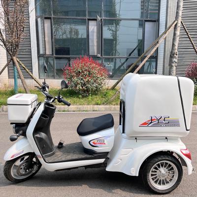 China 2022 Cargo Safety And Popular Long Distance Delivery Moped Electric Tricycle Motorcycle Food Delivery Scooter For Sale for sale