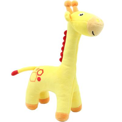 China Handmade Soft Yellow Soft Toy Wholesale Low Price Giraffe Plush Toy for sale