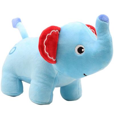 China Handmade Cute Blue Sleeping Plush Baby Dolls Toys Soft Stuffed Elephant Plush Toys for sale