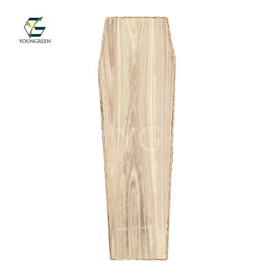 China Eco-friendly Natural Wood Bottom Board Pine And Paulownia Safe Wicker Caskets for sale