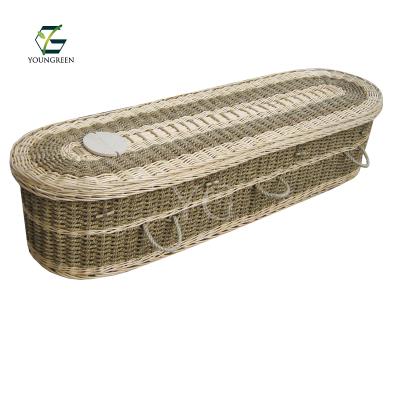 China Eco-Friendly Wicker And Plant Plankton Caskets From China Eco-Friendly Material Coffins for sale