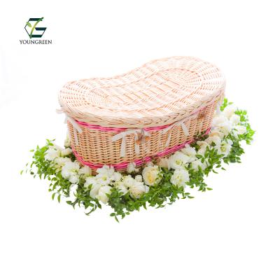 China Viable Cymbiform Caskets of Willow Wicker Pet Animal Cremationl Caskets for sale