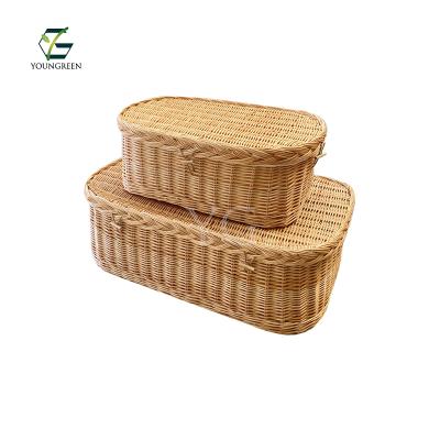 China Sustainable natural wicker caskets and casket for pet or animal for sale