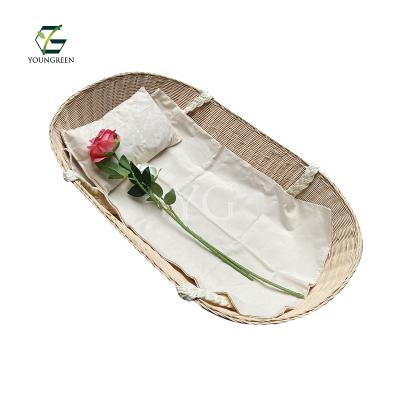 China Sustainable Hot Sale Japan ECO Market Rattan Cane Animal Coffin And Pet Casket for sale