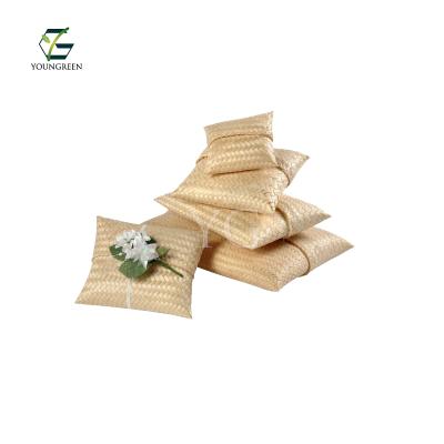 China Viable Handcraft Woven Bamboo Bio Urn For Pet Cremation Ashes Scattering Pouch for sale