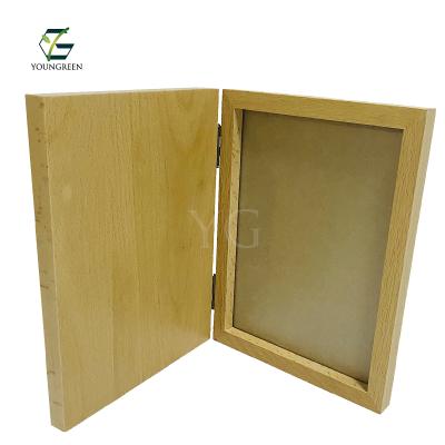 China Europe \ North America Natural Wood Style Picture Frame Rahmen Memorial Book Photo Frame for sale