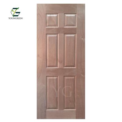 China Mold Horizontal And Vertical Okume Veneer Molded Door Skin Plywood Door Panel for sale