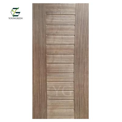 China Modern Thailand Natural Teak Veneer HDF Door Skin Laminate Door Price for sale