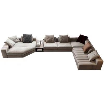 China Other Sectionals Gray Velvet Leather Deep Seat Modern Modular Corner Couch Sofas Sets With Furniture Home Living Room Price for sale