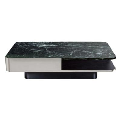 China Latest Design Rectangle Nesting Luxury High End Unique Natural Marble Coffee Table With Natural Marble Top For Living Room Furniture for sale