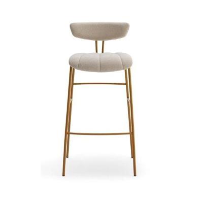 China Modern Wholesale Light Steel Bar Stool Luxury High Bar Stool Stainless Chair For Restaurant Living Room for sale