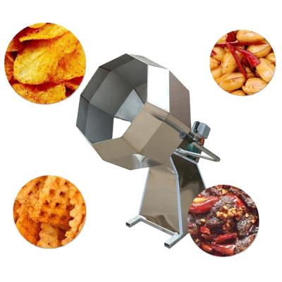 China Stainless Steel Octagonal Machine Fried Potato Chips Seasoning Mixer Snack Food Seasoning Machine for sale