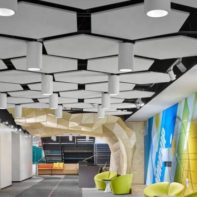 China Artistic Cloud Acoustic Ceiling Hexagon Tile Ceiling Acoustic Ceilings Partitions for sale