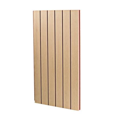 China Contemporary Soundproof Fluted Acoustic Wooden Wall Panel for Recording Studio for sale