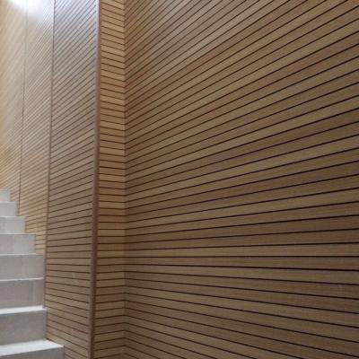 China Contemporary Interior Wall Decoration Wooden Fluted MDF Acoustic Wall Panels for sale