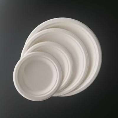 China 6inch 7inch 9inch 10inch 12inch Oil-proofing Promotional Disposable Biodegradable Sugar Cane Dishes for sale