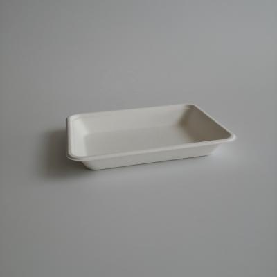 China Oil-proofing Bagasse Dinnerware Tray 100% Disposable Biodegradable Food Trays for sale