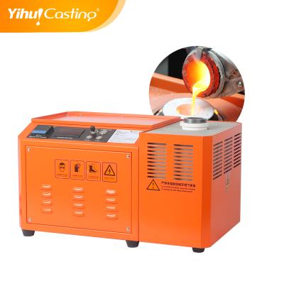 China Jewelry Factory YIHUI Brand Mini Goldsmith Tools Metal Smelting Machine Jewelry Machine 2kg Induction Melting Furnace for Gold Silver and Copper for sale