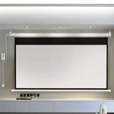 China Projection Screen Electric Motorized Indoor Projector Screen Projector Screens for sale