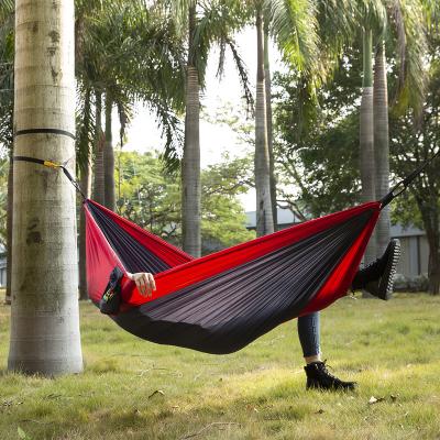 China 350KG Capacity Outdoor Leisure Double 2 Person Cotton Swings Camping Hammock Lightweight Ripstop Nylon Portable Hammock for sale