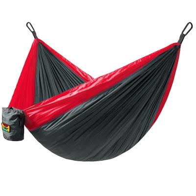 China Wholesale Durable Rope Hammock Chair Swing For Camping Single And Double Swing Nylon Outdoor Parachute Hammock Hanging Sleeping Bag for sale