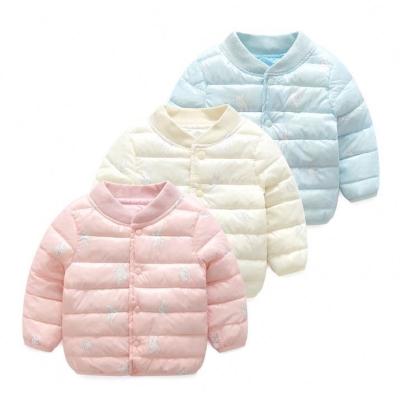 China Little Baby Boys/Girls Winter Outdoors Anti-Wrinkle Down Coats Infants Unisex Round Collar Snap Button for sale