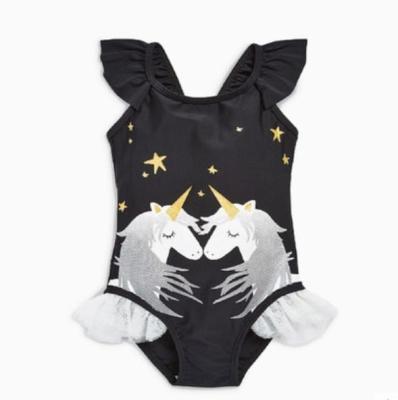 China Girls Soft QUICK DRY Unicorn Swimsuit Princess Children Kid Baby Beachwear Bathing Suit for sale