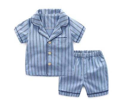 China Casual Kid Clothes Summer Cotton Shorts Pure Sleeve Children Kids Baby Boy Pajamas Clothes Sets Homewear for sale