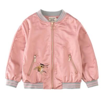 China Spring Autumn Fashion Children Kids Girls Breathable Clothing Embroidered Jacket for sale