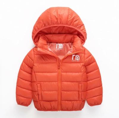 China Boys/girls winter anti-shrink warm outdoor down coat child simple style detachable hooded gear 3-8 years old for sale