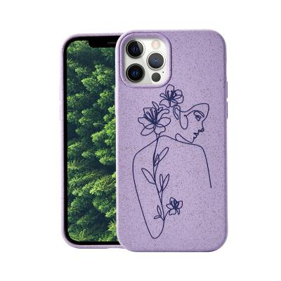 China Biodegradable Shockproof Phone Case Custom With Environmentally Friendly Waterproof Designer Wheat Straw Phone Case Shockproof Designs for sale