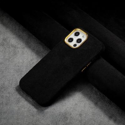 China New Style Shockproof Custom Suede Leather Shockproof Phone Case For iPhone 13/12/11 pro Max Back Cover for sale