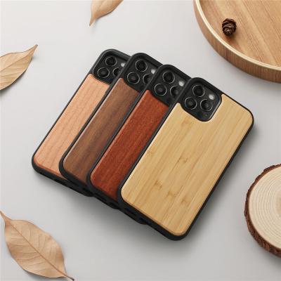 China High Quality Shockproof Natural White Cell Phone Wood Case For iPhone 13 12 11 Xs Max Cover TPU+PC Wood Case For Samsung S21 S20 Case for sale