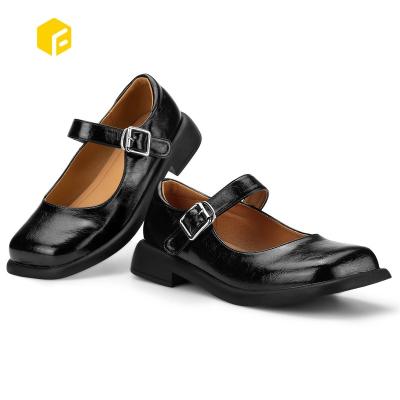 China High Quality Breathable Plus Heel Mary Jane Shoes For Women Toe Mary Jane Simple Classic Chunky Flat Low Waist Square for sale