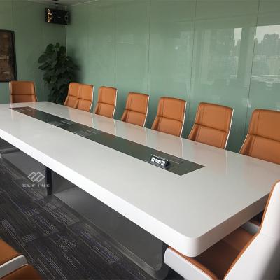 China Renewable Style High Quality Solid Fashion Stainless Steel Rectangle Outdoor Conference Table for sale