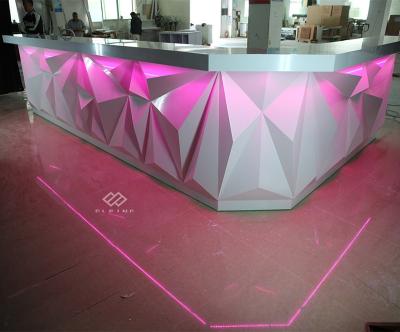 China Environment Friendly Newest Design Nail Salon Furniture Solid Outdoor Diamond Bar for sale