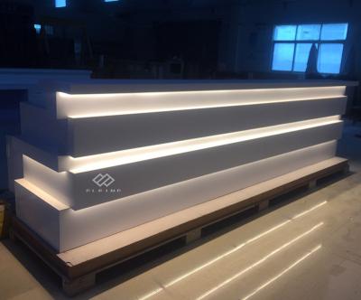 China Environment friendly led light commercial cafe bar counters modern mini home bar counter design for sale for sale