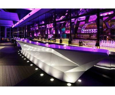 China Environment Friendly Nightclub Design Bar Set Furniture Restaurant Counter Design Wholesale Ship Shaped Bar Counter for sale