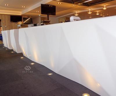 China Environment friendly cafe counter modern design iluminated marble bar counter for sale