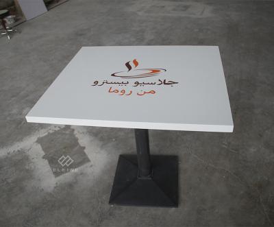 China Revolving Coffee Center Hotel Table Unique Design White Tables And Chairs for sale