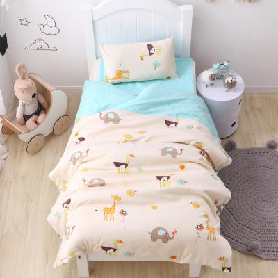 China Anti-static Soft Organic Cotton Bedding Sets Cute Pattern Printed Kids Bedding Sheet Set for sale