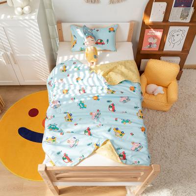 China Hot sale home textile cartoon cotton flat sheet anti-static pattern printed bedding set for kids for sale