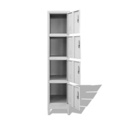 China 0.4-1.2mm Lockers Factory Wholesale 4 Tiers Available 4 Door Storage Iron Steel Lockers With Keys for sale