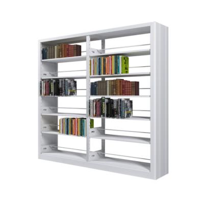 China Modern School Library Furniture Book Rack Used Bookcase Steel Frame Bookcase Double Side Shelf for sale