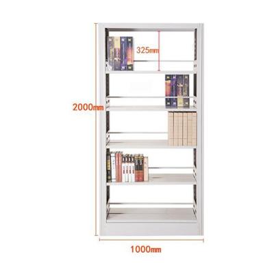 China BAS-064 Furniture Good Quality Commercial School Used Single Side Metal Display Book Rack Book Shelves for sale