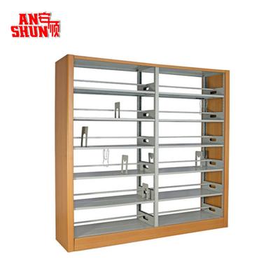 China School Equipment Bookcase Furniture Iron Shelf Modern Wooden Book Shelving/Book Shelves/bookshelf for library for sale