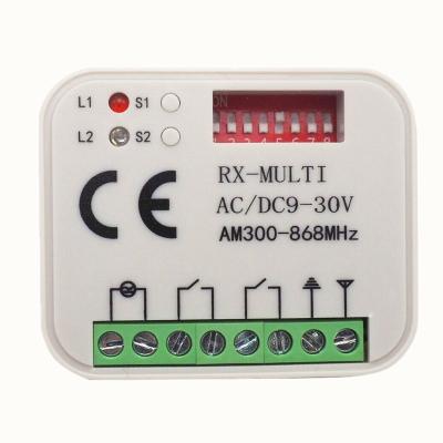 China Install with garage door opener remote receiver RE DC 9 Code 30VRolling Multi Frequency 300 AC 868MHZ Receiver Door Remote Receiver for sale