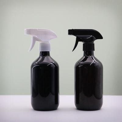 China Cosmetic Trigger Shampoo 500ml Bottle Empty PET Plastic Spray Bottle for sale