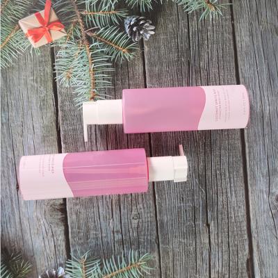 China Cute BEAUTY PACKAGING 250ml Pink Colored Cosmetic Bottle Bottle Luxury Elegant Biodegradable Cosmetics for sale