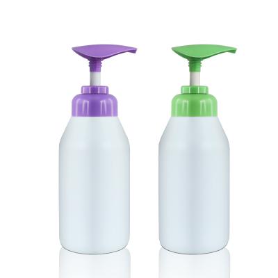 China Eco-friendly customized 300ml children press bottle baby lotion shampoo bottle white pe plastic bottle for sale